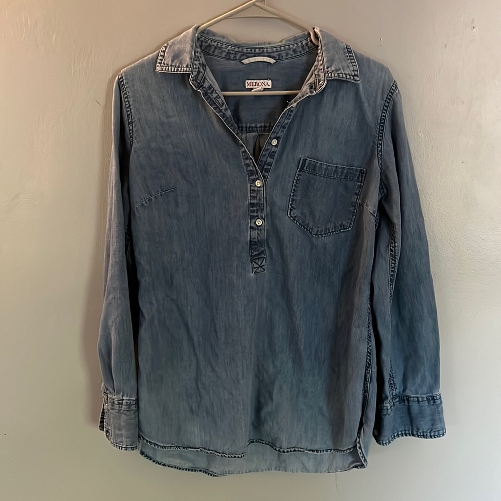 Merona denim blouse